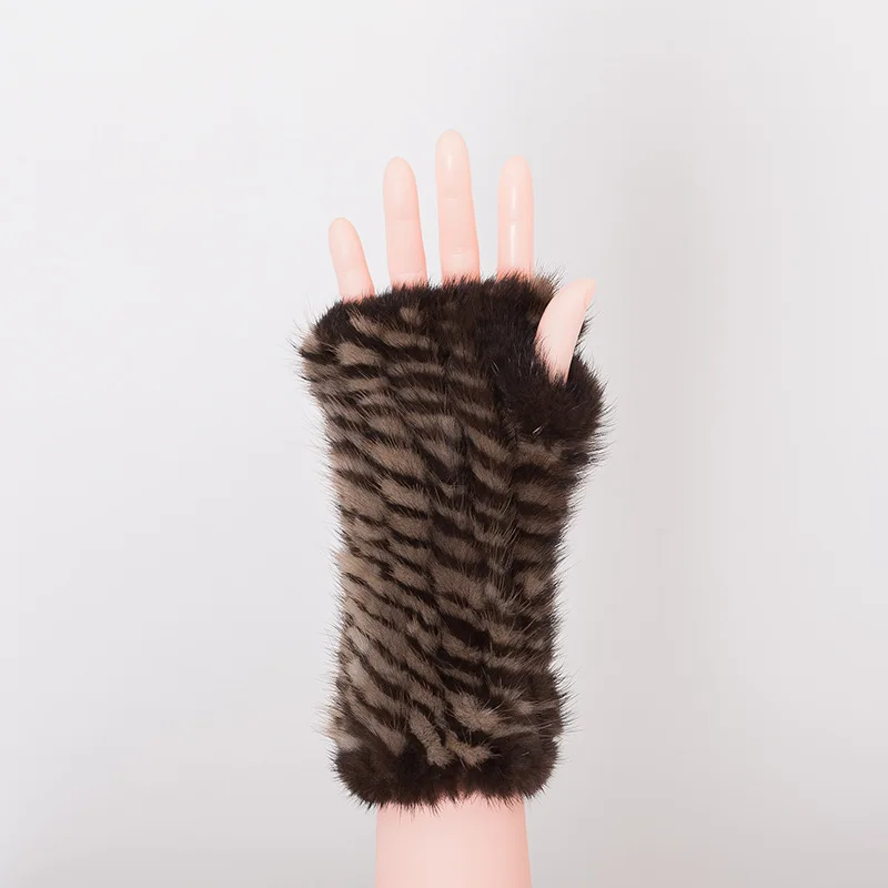 Luxury good quality Winter mink fur gloves for women Knitted Mink Fur Fingerless Genuine Gloves 2017 New Wome (19)
