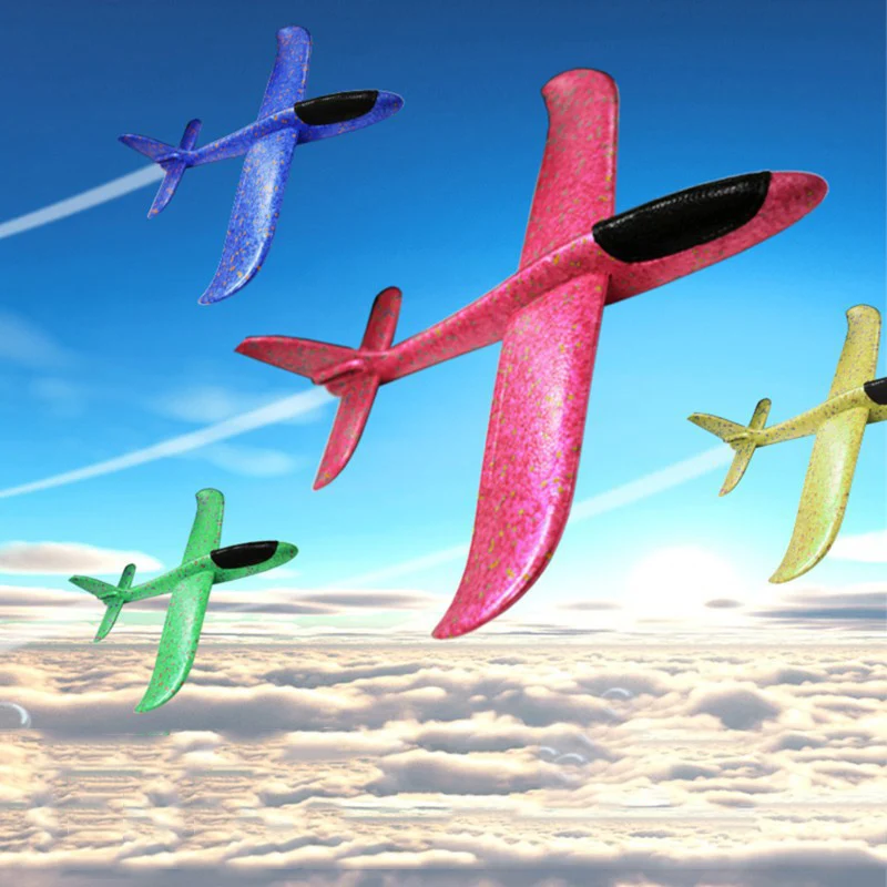 

Explosion Models 48CM DIY Hand Throw Flying Glider Children's Toy Foam Aircraft Model Party Stuffing Toys For Kids Outdoor Games
