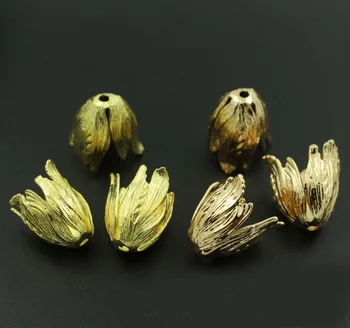 

Filigree Flower Charms Speaker Calyx Beads Caps Brass Metal Findings DIY Jewelry Accessories Choose Colors