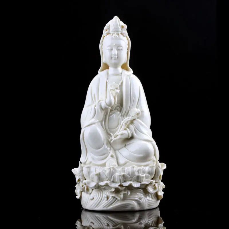 Китайский Изысканный DEHUA PROCELAIN ручная KWAN-YIN статуи | Дом и сад