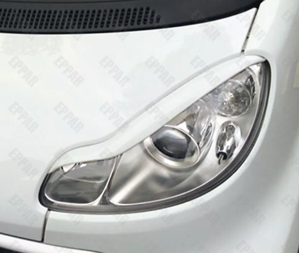 

Unpainted Fiberglass Headlight Eyelids Eyebrows for 2007-2014 Smart Fortwo 451