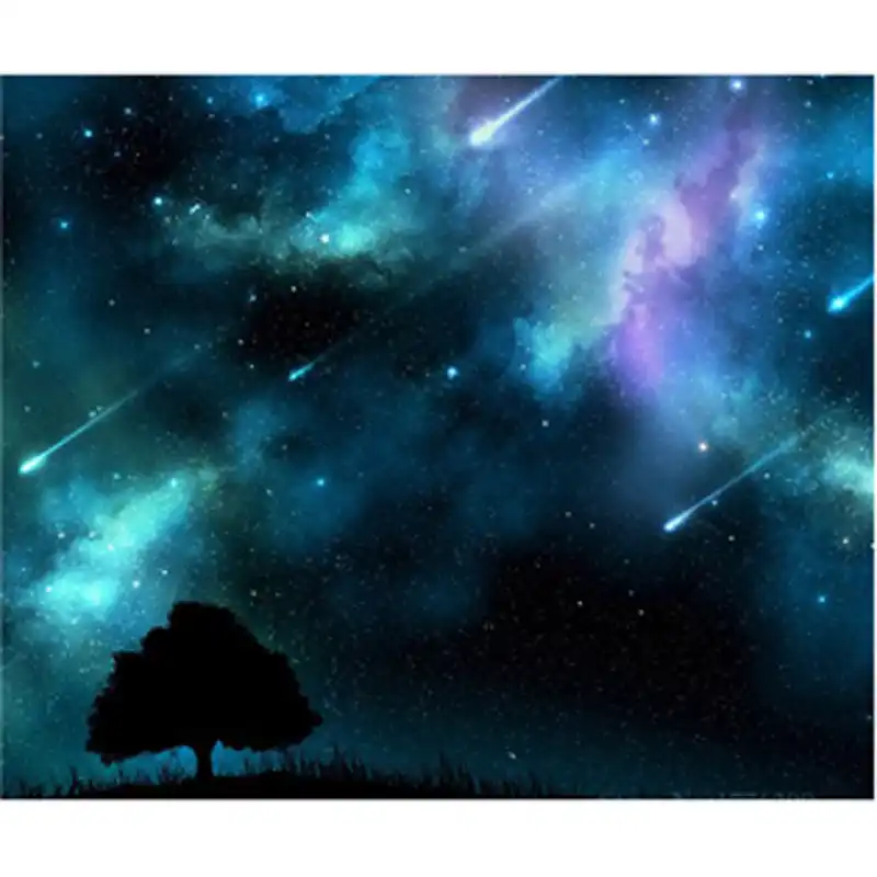 Moonzero Diamond Embroidery Landscape Shooting Star Pattern With