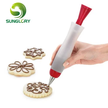 

Kitchen Bakeware DIY Pastry Decoration Pen Cake Decorating Icing Piping Cream Syringe Tools Baking Cookie Pens Cupcake Mold