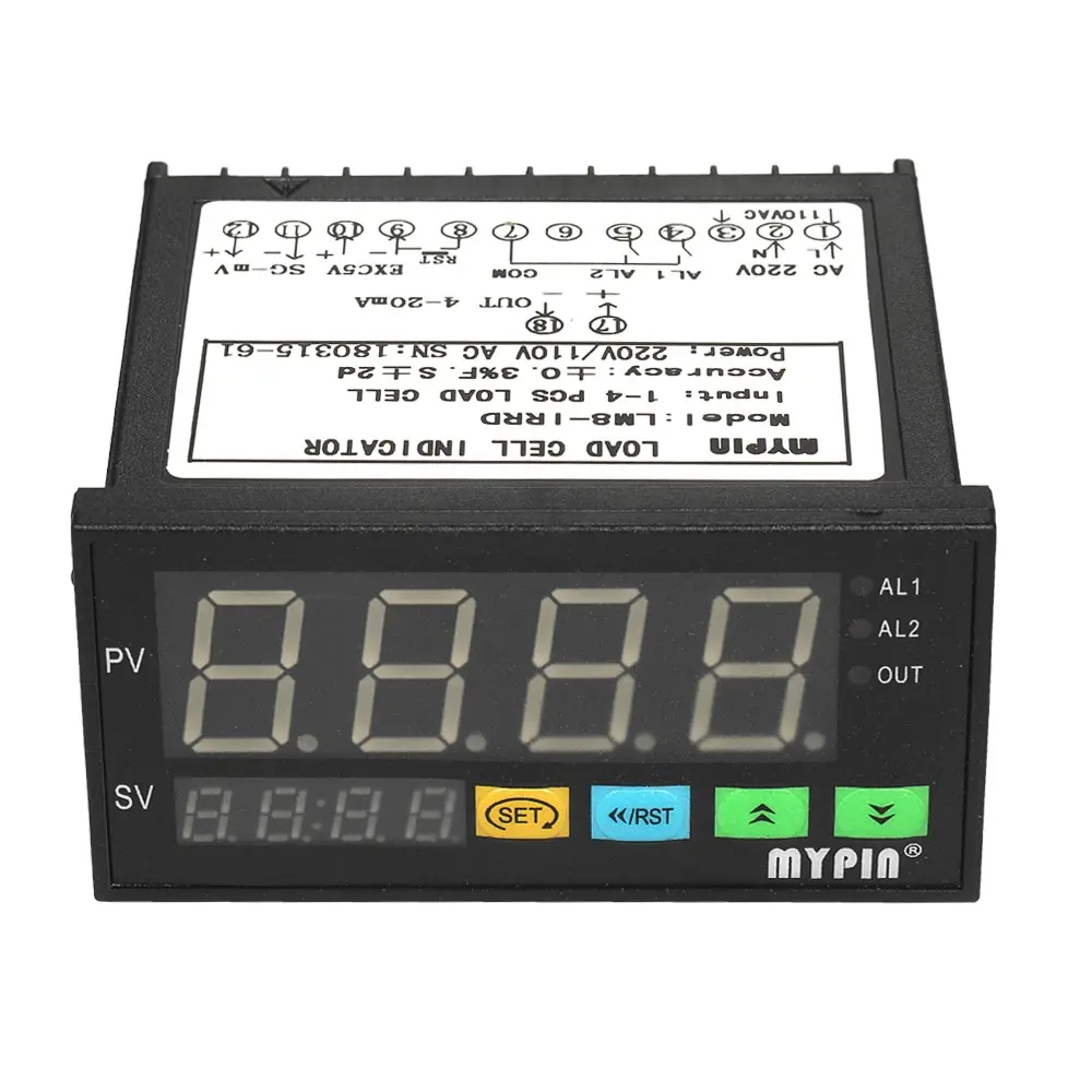 

Digital LED Display Weighing Controller Meter Load-cells Indicator 1-4 Load Cells Signals Input 2 Relay Alarm Output