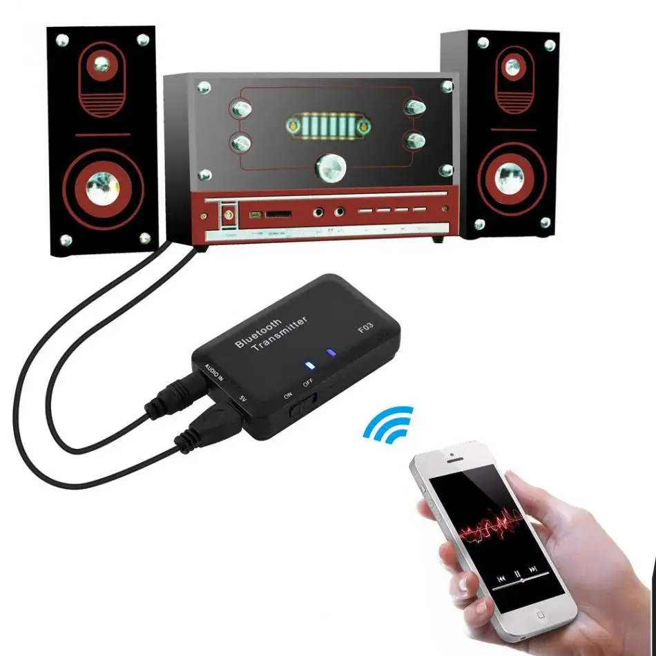 3,5 мм Bluetooth 4,0 передатчик Беспроводной стерео адаптер A2DP HSP HFP для ТВ/PC/MP3/MP4