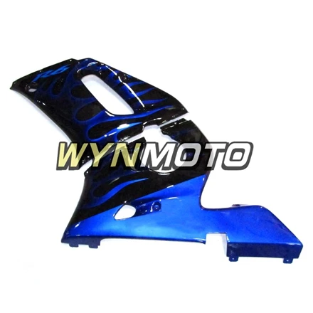 Выполните обтекатели комплект для Yamaha R6 1998-2002 98 99 00 01 02 год впрыск АБС пластмасса кузовные Обтекатели цвет: черный, Синий Пламя