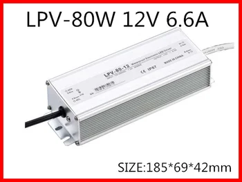 

80W 12V 6.6A LED constant voltage waterproof switching power supply IP67 for led drive LPV-80-12