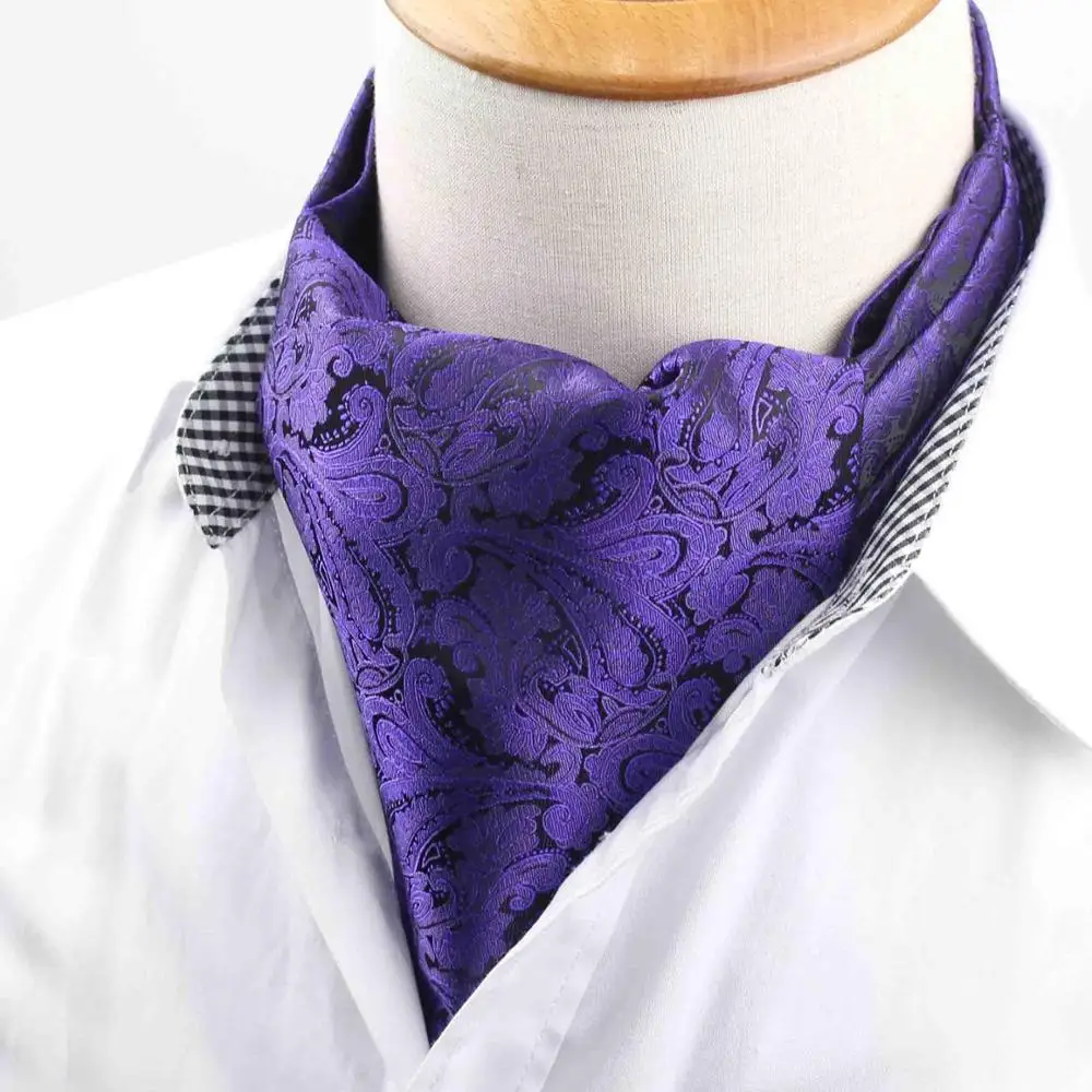 Мужской винтажный галстук, формальный галстук Ascot, резинка для волос, британский узор в горошек, джентльмен, полиэстер, шелковый галстук для шеи, роскошный - Цвет: 32