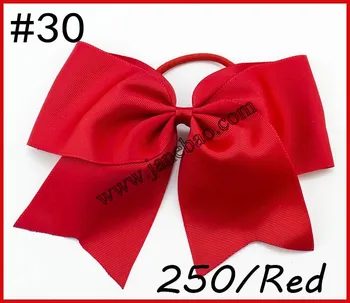 

free shipping 50pcs 8'' large cheer hair bows cheerleading accessories Girl Hair Accessories Cheer Leader Bow Elastic