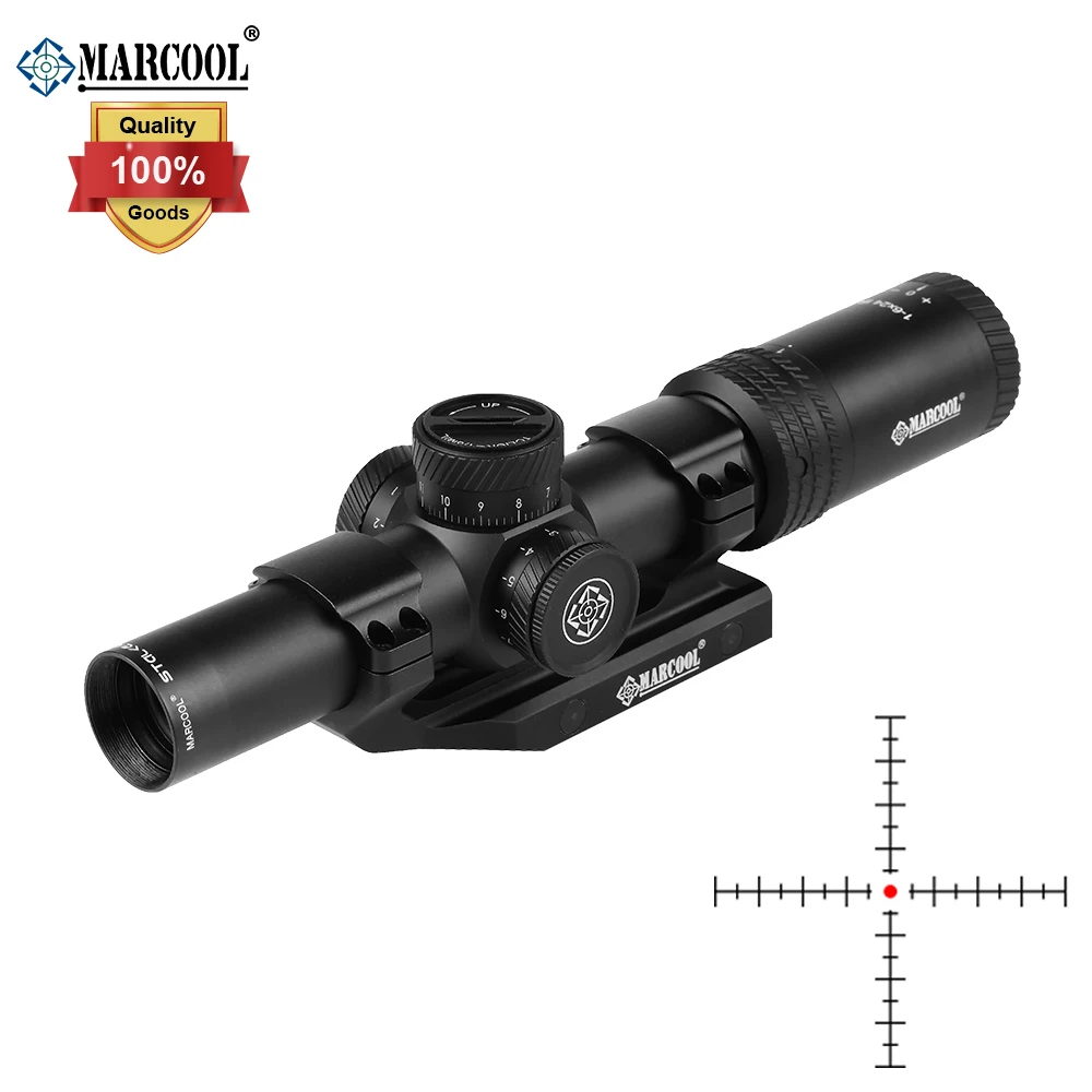 

MARCOOL Optics 1-6x24 HD IR Illuminated Scope with Precsion Weaver Mount - Matte Black