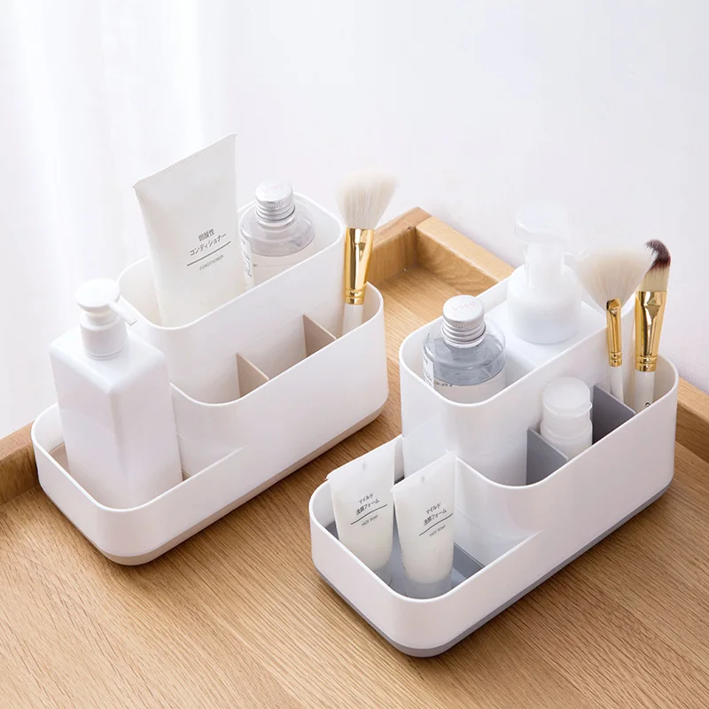 

Makeup Storage Box Cosmetic Organizer Large Capacity Makeup Display Case Brush Lipstick Holder Desk Bathroom Organizer