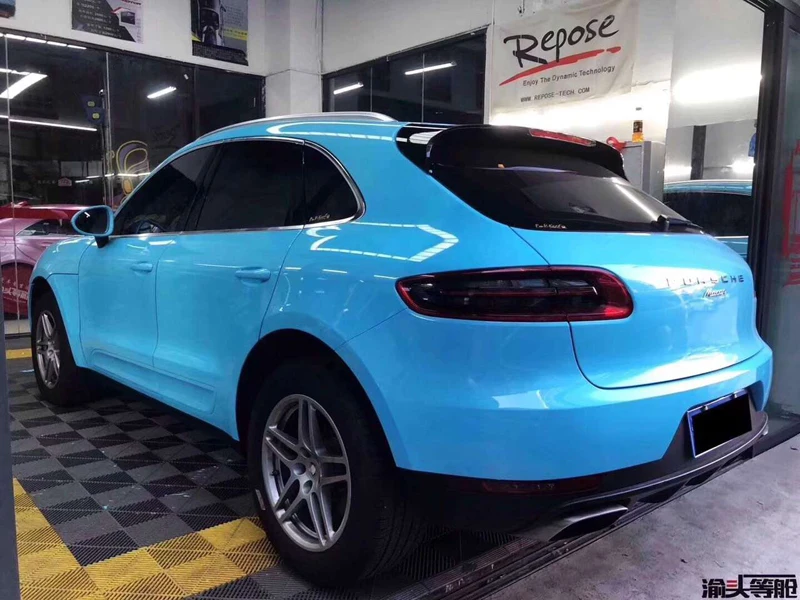 Blue Glossy Crystal Vinyl Film Car Wrap-9