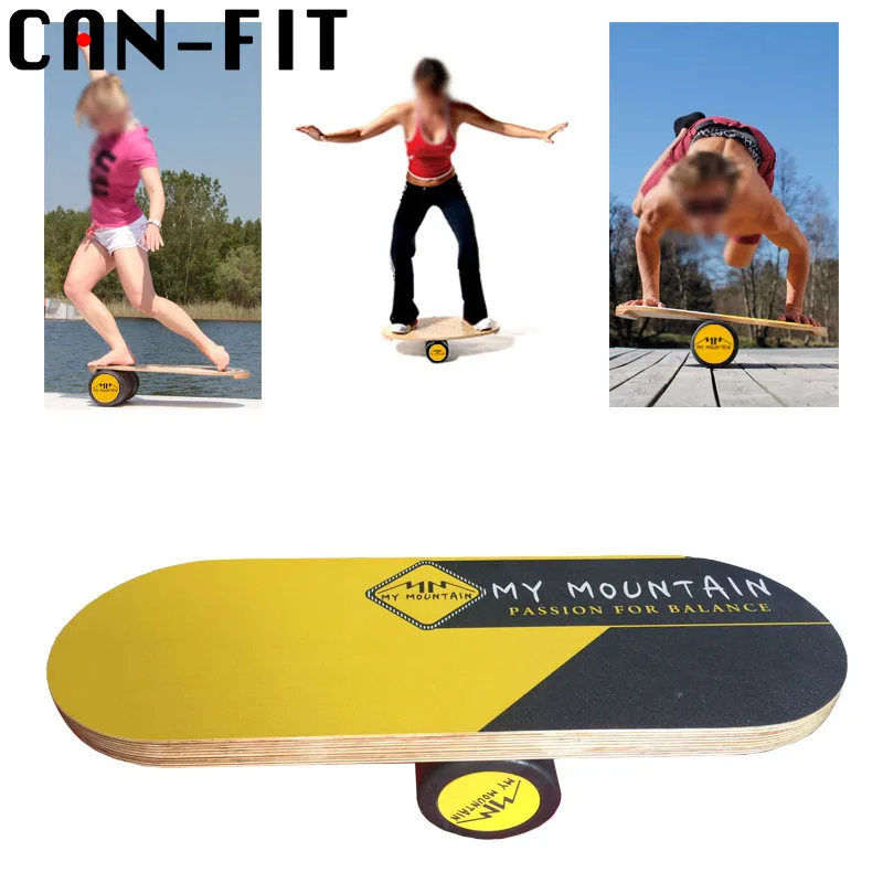 

Wooden Balance Board - Premium Balance Trainer with Roller for Surf, SUP, Ski, Snowboard and Skateboarding