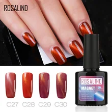 ROSALIND гель 1S P+ черная бутылка 10 мл кошачий глаз магнит C31-60 гель лак для ногтей УФ светодиодный Полупостоянный гель лак