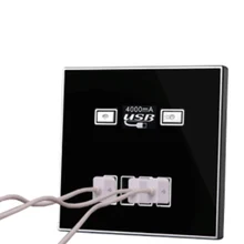 USB 4-Порты и разъёмы 36 V для 5A стены Зарядное устройство разъем адаптера Мощность Outlet Панель электрическое настенное зарядное устройство адаптер с индикатором зарядки