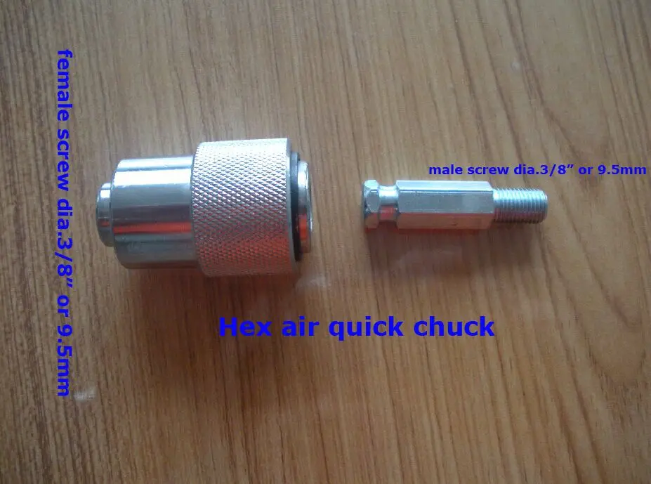 

3/8" 9.5mm shiny quick release chuck for air low speed grinder