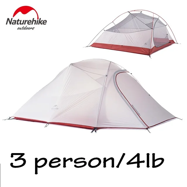 Cheap Naturehike 3 Person Outdoor Carpas Camping Tent Ultralight Large Family Tente Waterproof Travel Hiking Lightweight Tenda