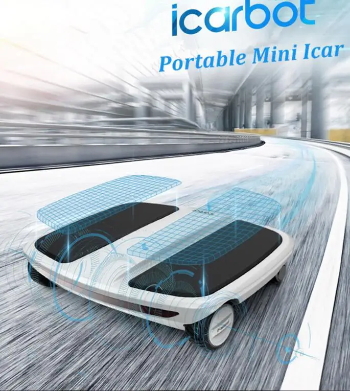 

iCarbot Newest Patent 4 Wheels Self Balance Electric Scooter Hoverboard Skateboard with APP, Powered walkcar -White