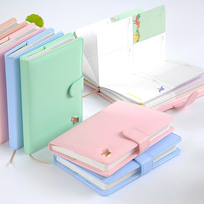 new cute planners fresh macaron 124 sheets pony weekly agenda organizer planner