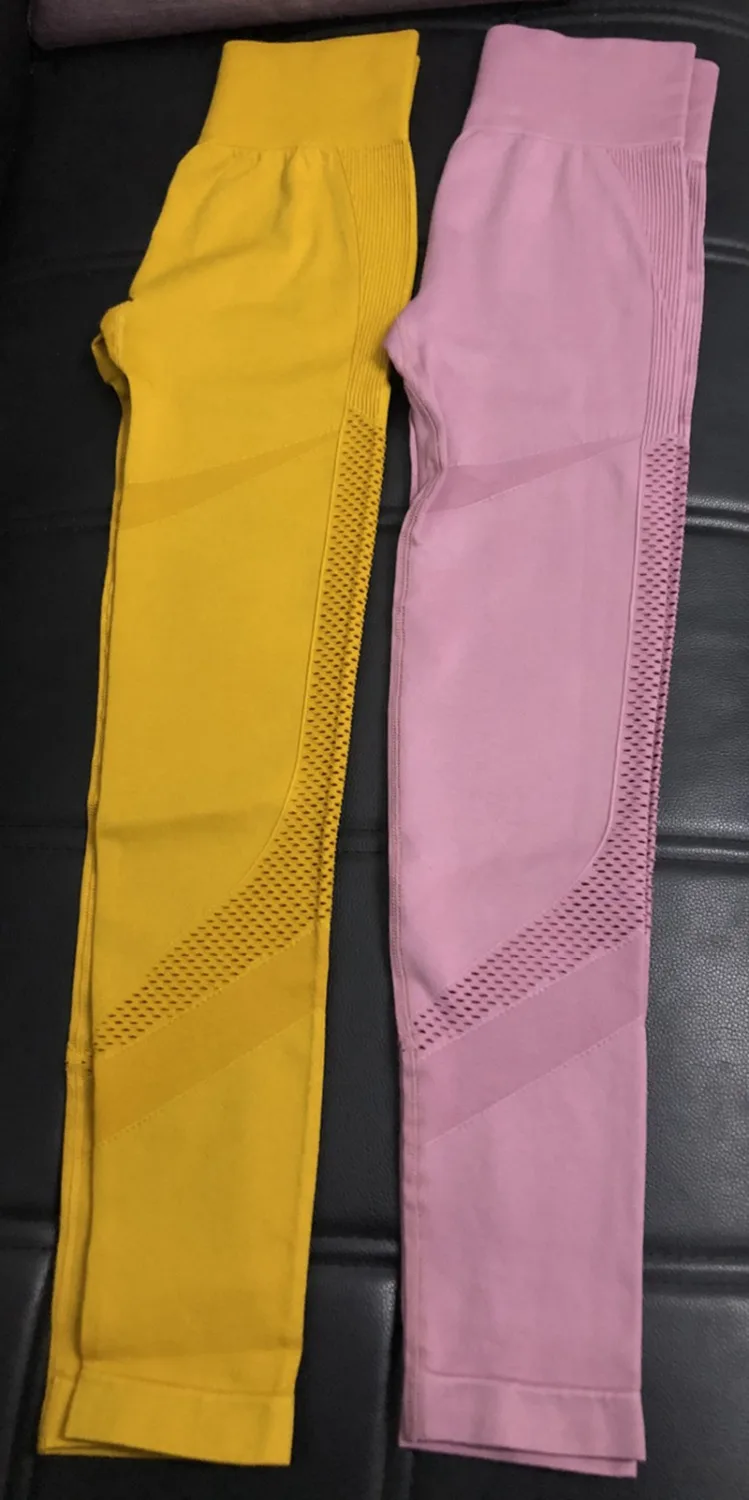 Women Seamless Leggings Push Up Yoga Pants Tummy Control Sport Trousers Workout Running Pant High Waist Stretch Gym Legging pink