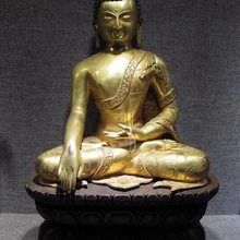 USPS в США S3549 Тибет Бронза Медь 24 К Золото Свинка Рисунок Шакьямуни шакьямуни Татхагата Будда