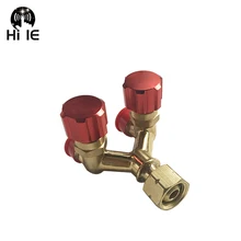 Кислород с ацетиленом сжиженный газ Медь Y 3-сторонний выход подходящий тройник запорный шаровой клапанный зажим штуцера шланга Давление редуктор