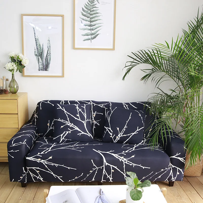 cheap Easy Install Elasticity Sofa Cover Tightly All inclusive Wrap Printed Flowers Single double three four Seat Sofa Cover Slipcover