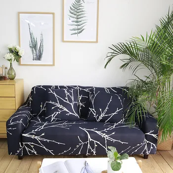 

Easy Install Elasticity Sofa Cover Tightly All-inclusive Wrap Printed Flowers Single/double/three/four Seat Sofa Cover Slipcover