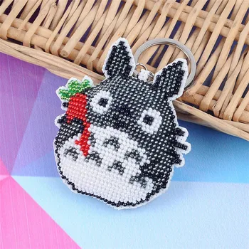 

SMX044 DIY Needlework Beaded Craft Bead Cross Stitch Set Key Chain Stamped Needlework Embroidery Printed Cross-Stitching Kit