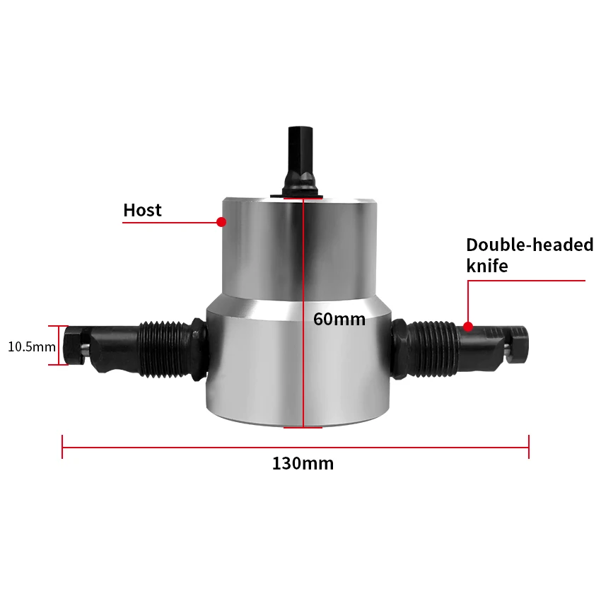 Double Head Cutter Tool Drill Attachment Free Cutting Nibbler Sheet Metal New | Инструменты
