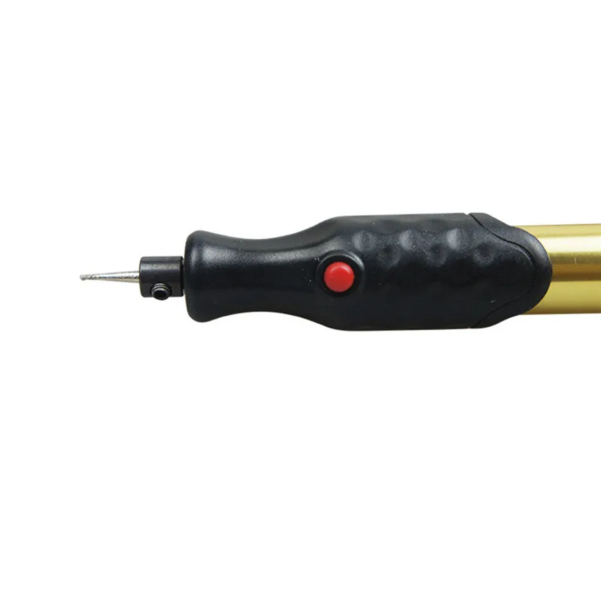 DIY Электрический гравировальный гравер Ручка резной инструмент для ювелирных изделий металлическое стекло электрическая гравировальная ручка+ маленький ключ+ 2 шт. головка ручки D#3