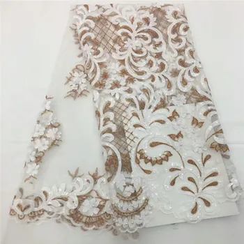 

African Lace Fabric 2018 Embroidered Nigerian Laces Fabric Bridal High Quality French Tulle Lace Fabric For Women dress FR71-94