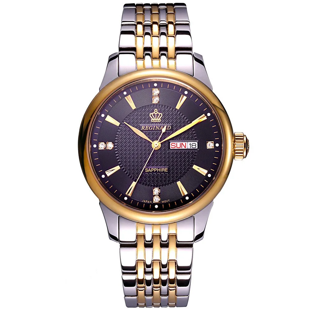 Reginald-mens-watches-top-brand-luxury-Quartz-waterproof-Stainless-Steel-strap-auto-Date-Male-clock-Gold