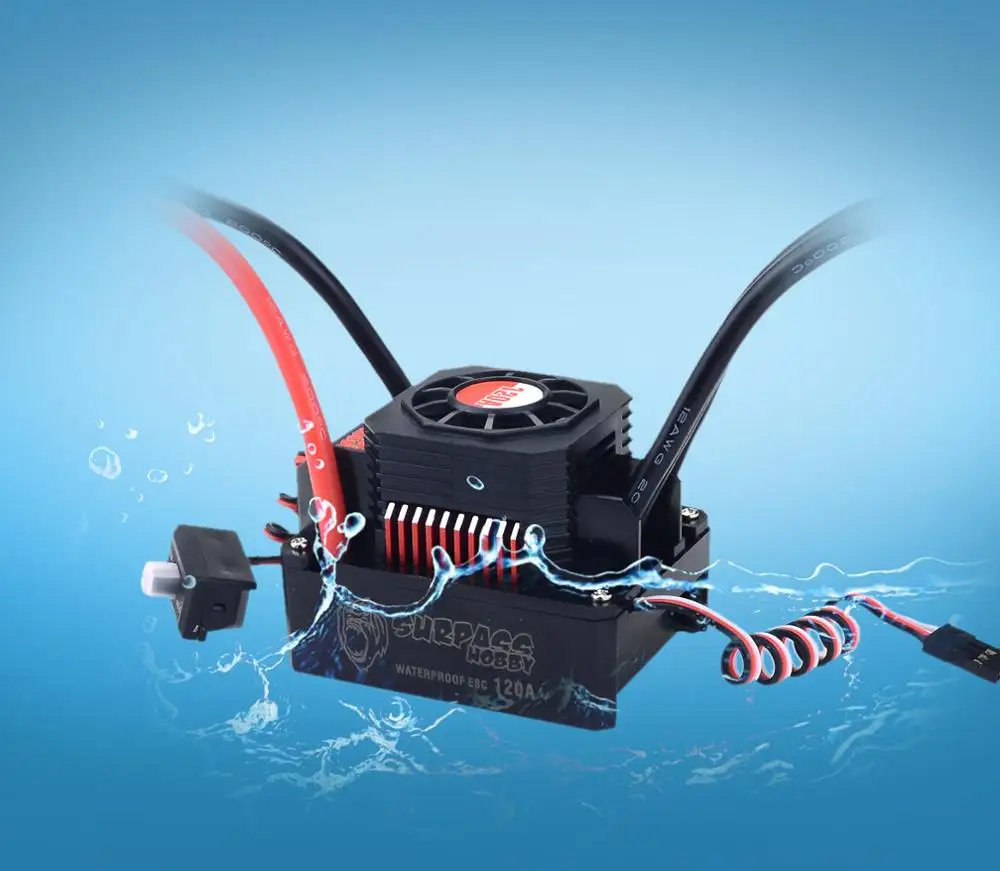 Хобби водонепроницаемый 4068 2050KV бесщеточный мотор+ 120A набор ESC для 1/8 RC автомобиль грузовик