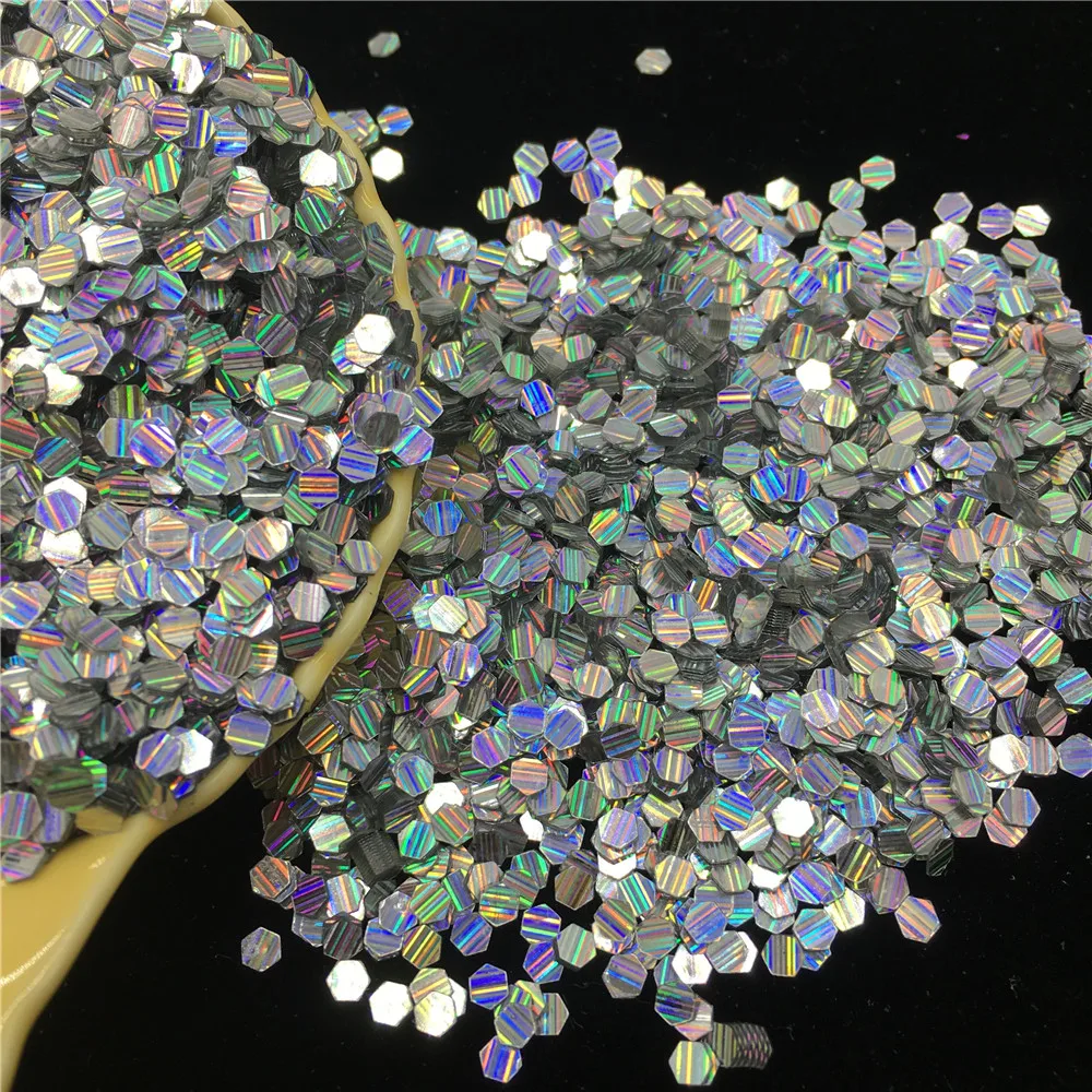 5500pcs 3mm Glitter Sequins PVC Laser Hexagonal Sequins for Crafts Paillette Sewing Decoration DIY Clothing Accessories