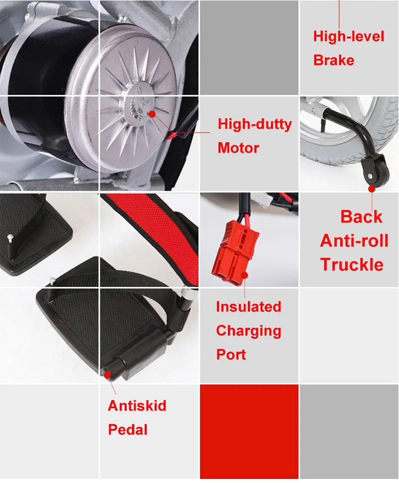 Flash Deal Foldable Medical Power Wheelchair Electric Handicapped Scooter with Powerful battery Double Motors for the Disabled and Elderly 4 Flash Deal Foldable Medical Power Wheelchair Electric Handicapped Scooter with Powerful battery Double Motors for the Disabled and Elderly 4