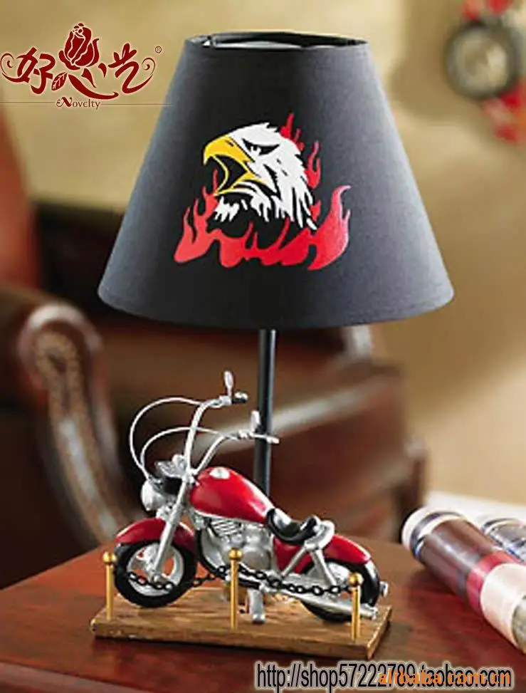 

TUDA Free Shipping Motorcycle Shaped Metal Table Lamp LED Table Lamp Creative Desk Lamp Personality Desk Lamp 26X34cm E27