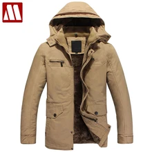 Зимняя брендовая мужская одежда, военная куртка с капюшоном, армейская камуфляжная куртка, хлопковые теплые пальто, однотонная верхняя одежда размера плюс 5XL