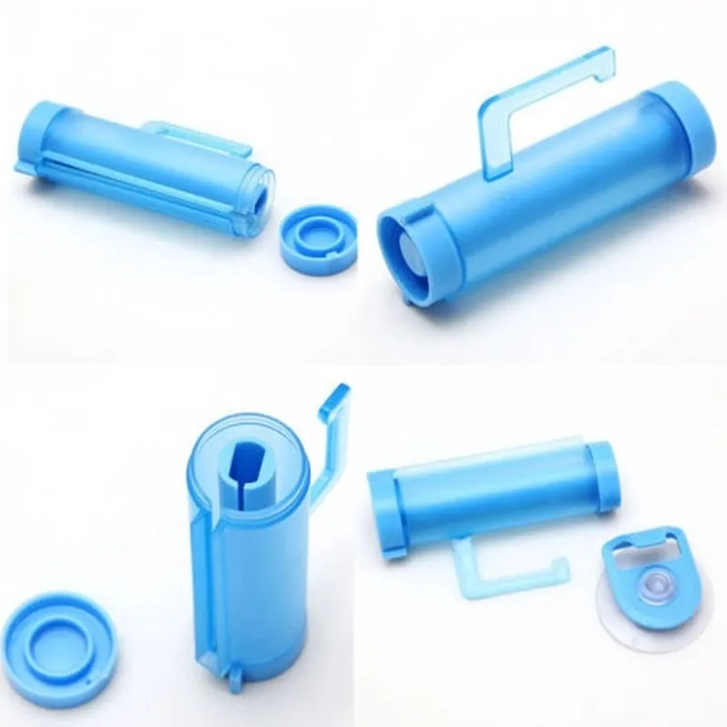 DIDIHOU 1 шт. пластиковый роликовый тюбик диспенсер для зубной пасты присоски держатель стоматологический крем домашняя зубная паста простая соковыжималка - Цвет: Небесно-голубой