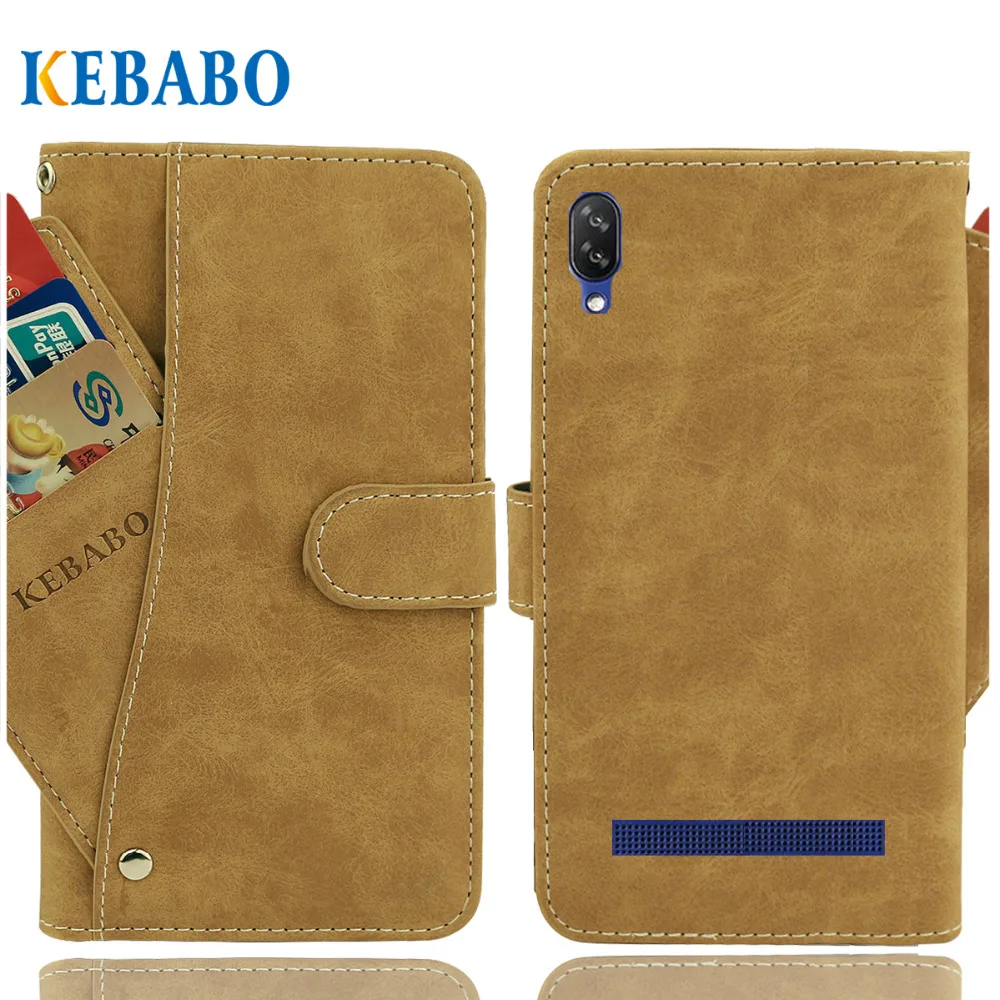 Винтажный кожаный чехол-кошелек Doogee X90 роскошный флип-чехол 6 1 дюйма с 3 передними