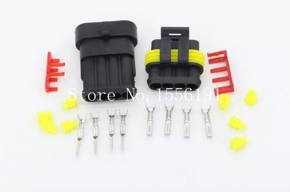 Buy 5 Sets/Kit 4 Pin AMP 1.5 Connectors Waterproof