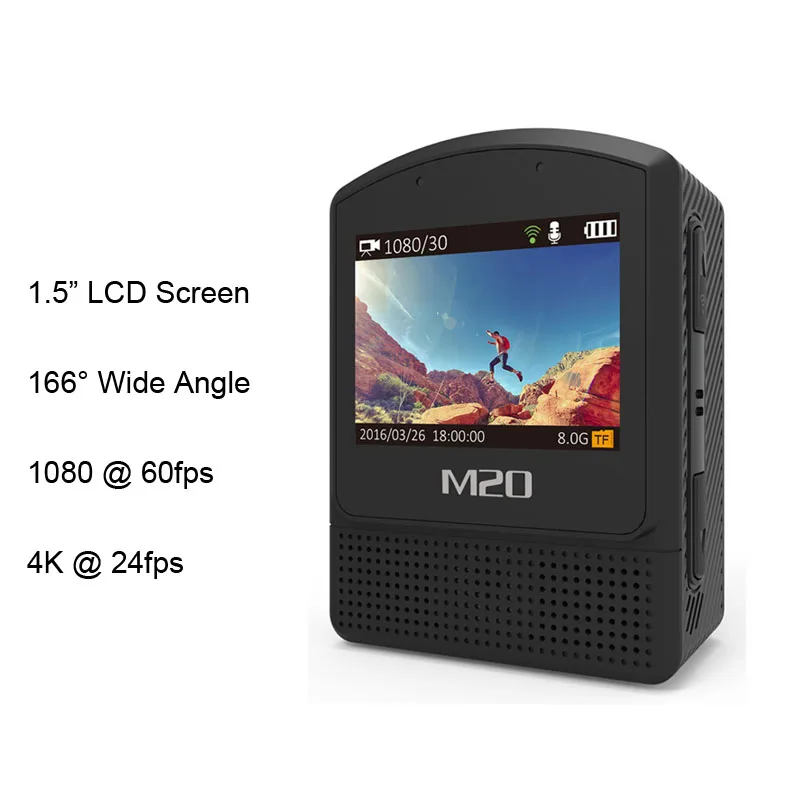 Экшн камера SJCAM M20 4K Wifi гироскоп 2160P HD 16 МП 30 м|Экшн-камеры| |