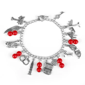 

dongsheng Wholesale Women Fashion Fifty Shades Of Grey Charm Bracelet Inspired 50 Shades Charms Tie Handcuffs Gray Bracelets-25