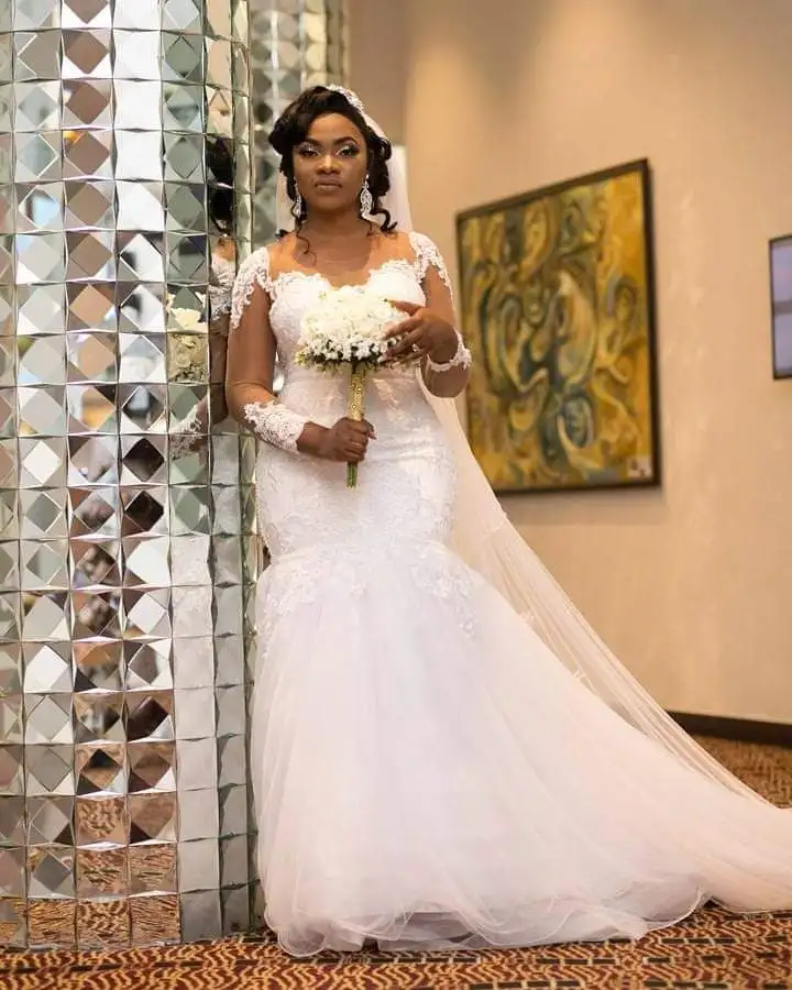 Сексуальное свадебное платье русалки с длинным рукавом Vestido De Noiva высокое