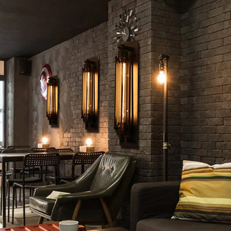 

Originality and novel wall lamp sitting room balcony stair lamp American style restoring ancient ways Edison flute wall lamp.