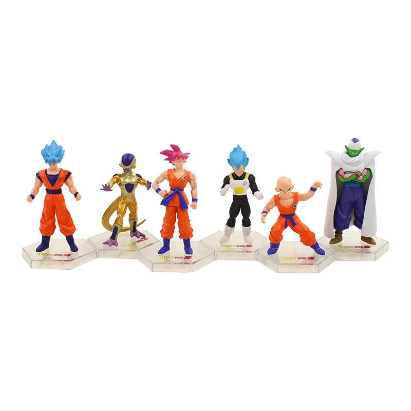 10-14 см 6 шт./лот Dragon Ball Z Super Saiyan Son Goku Vegeta Frieza Piccolo Cell Beerus ПВХ фигурка Модель Коллекция игрушек - Цвет: Style I-6 pcs in bag