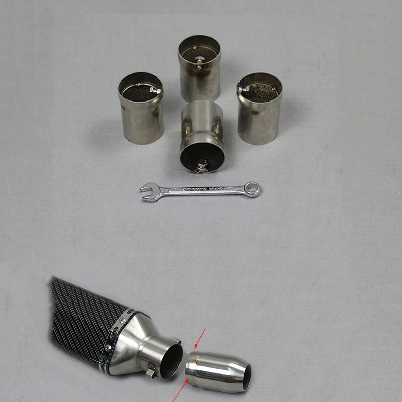 

45-48MM Universal Stainless Steel Exhaust Muffler Pipe Silencer Modified Motorcycle Vent pipe