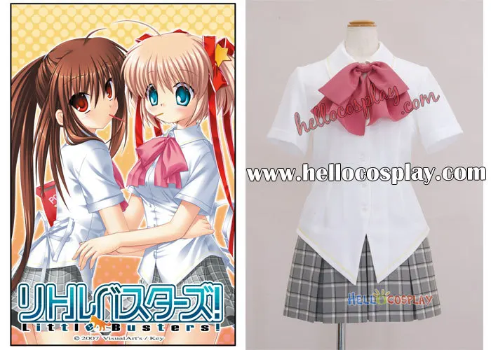 

Летняя униформа для косплея школьницы Little Busters H008