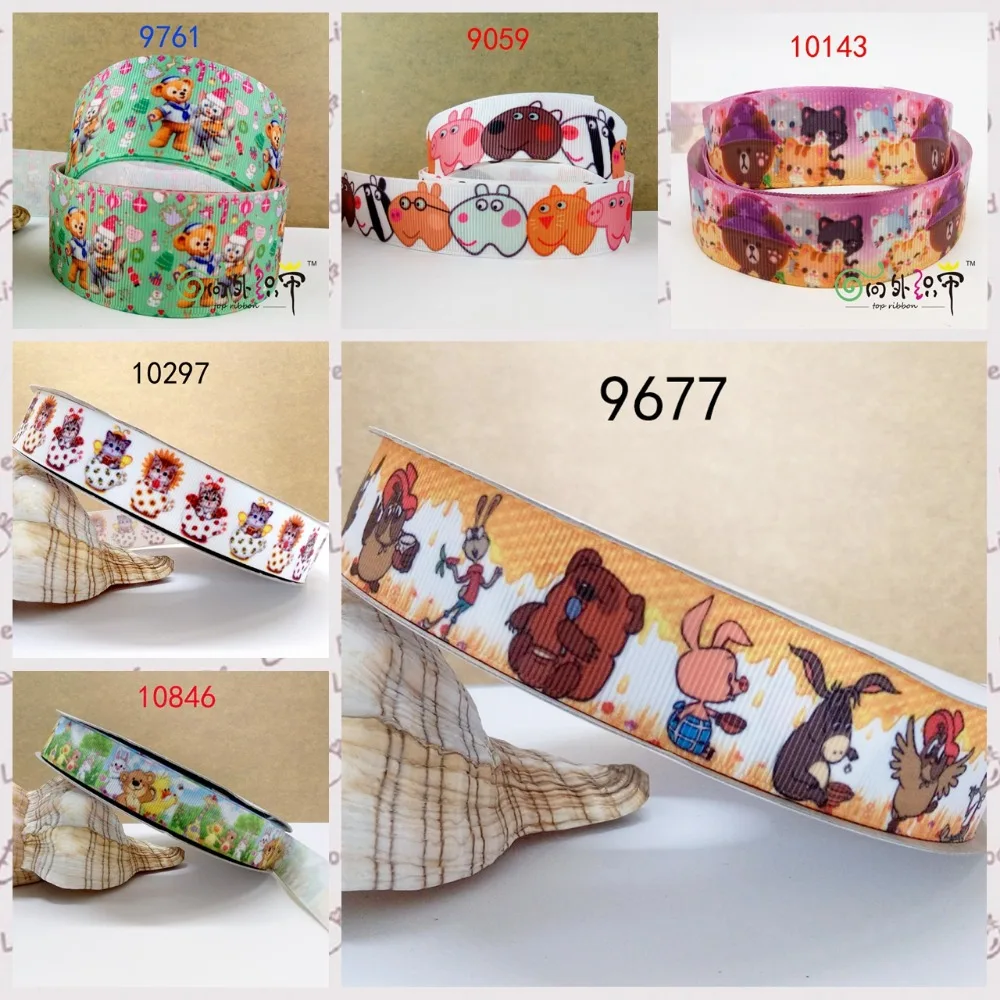 

Cartoon printed grosgrain ribbon ,satin ribbon 10 yards.