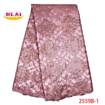 

Sequin Organza Lace Fabric, Newest African Lace Dresses For Lady, New Blush Pink Materials MR2559B